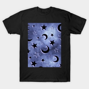 Moon and Stars Pattern T-Shirt